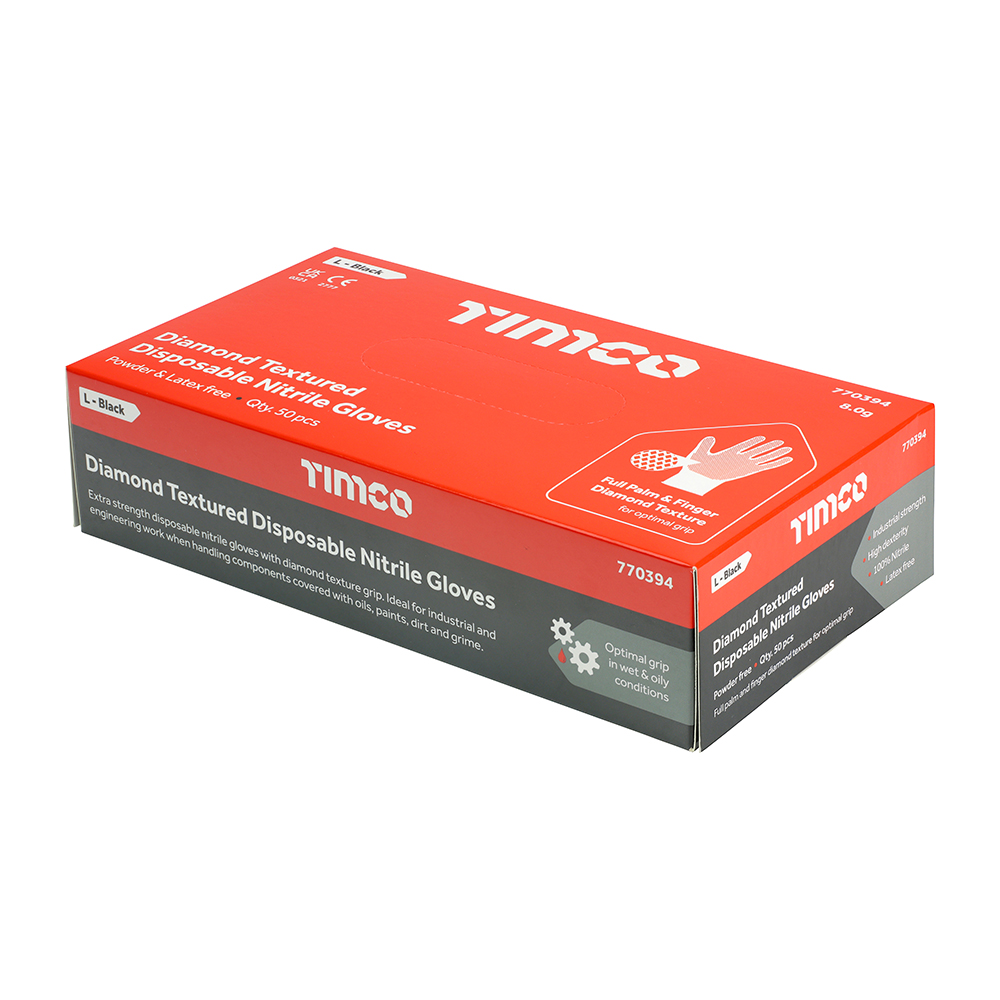 Diamond Texture Nitrile Gloves - Image 2