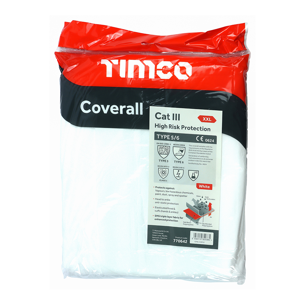 Type 5/6 Coverall White - Image 2