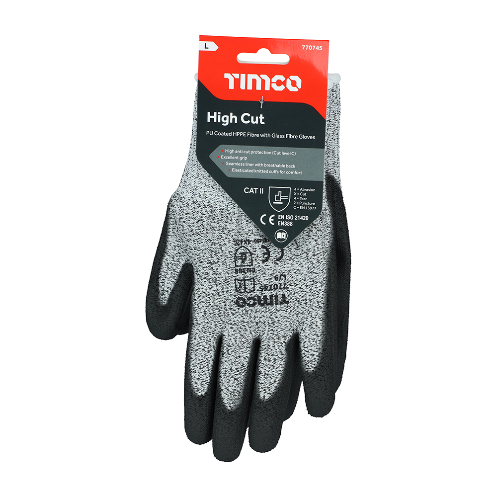 High Cut C Glove PU HPPE Fibre - Image 2