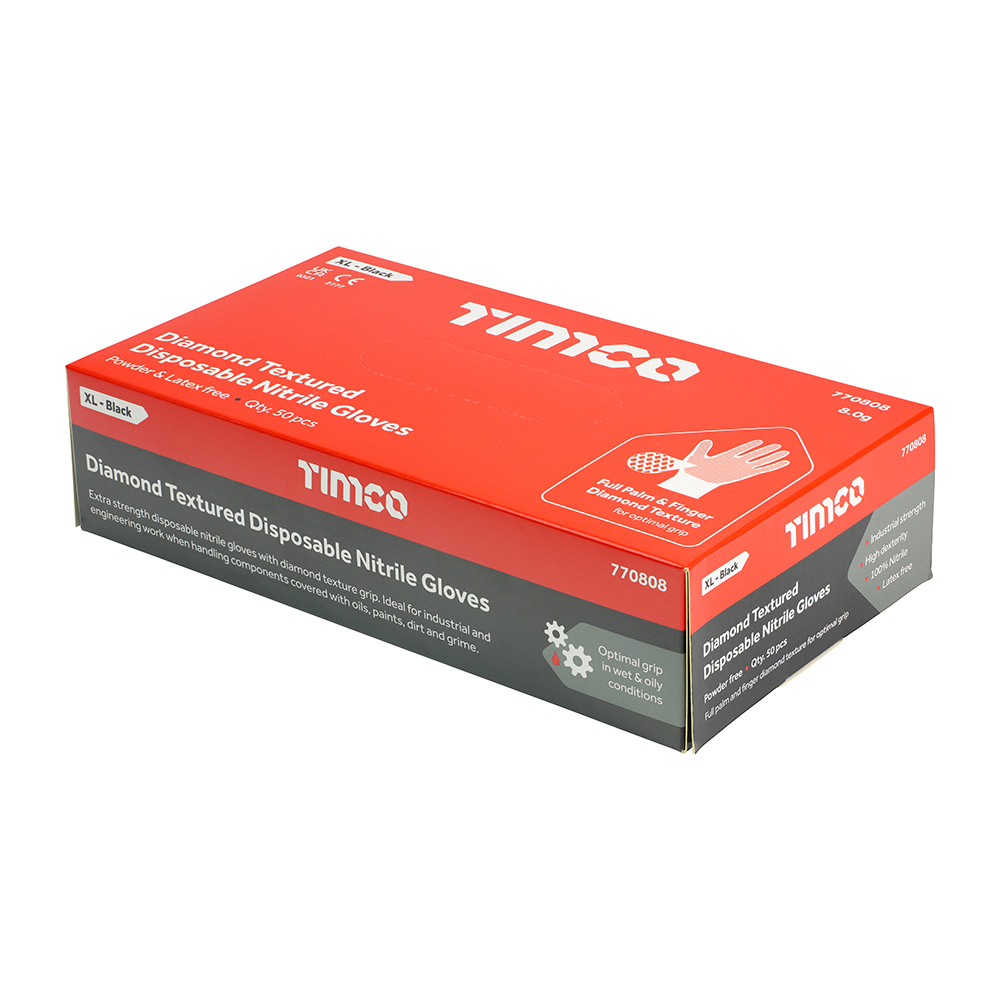Diamond Texture Nitrile Gloves - Image 2