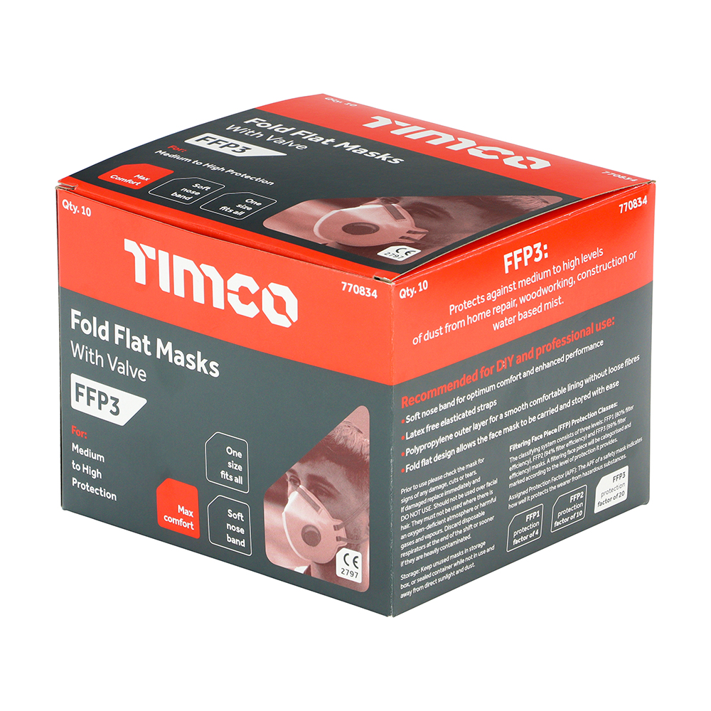 FFP3 Fold Flat Mask - Valved - Image 5