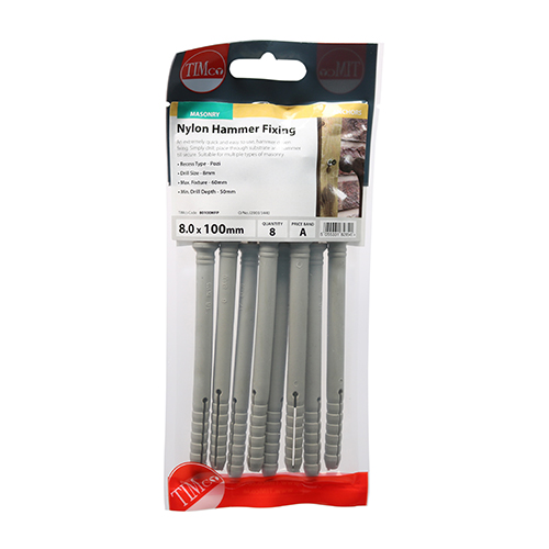 Nylon Hammer Fixing - BZP - Image 2