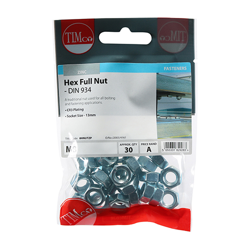 Hex Nut DIN 934 - BZP - Image 2