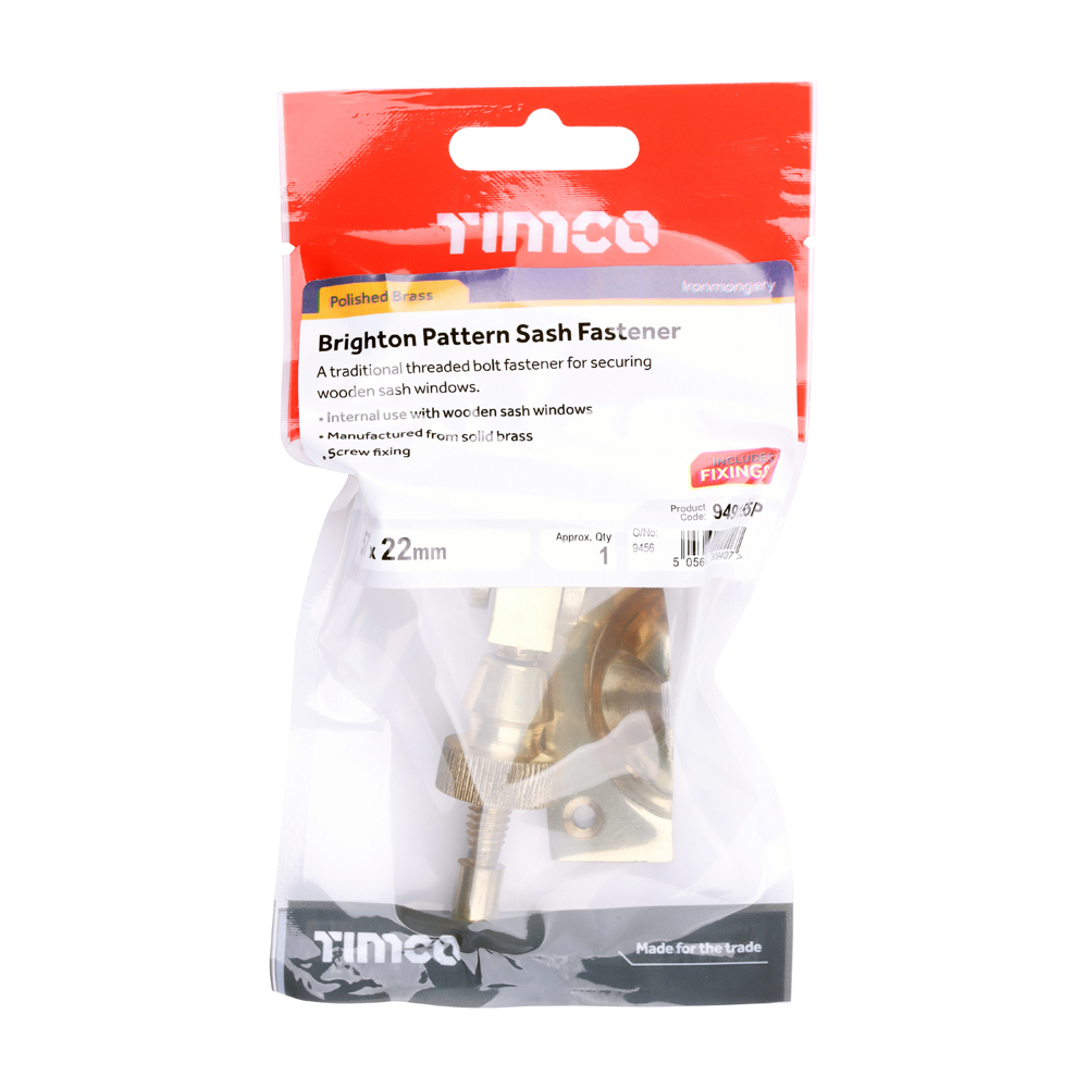 Brighton Sash Fastener PB - Image 2
