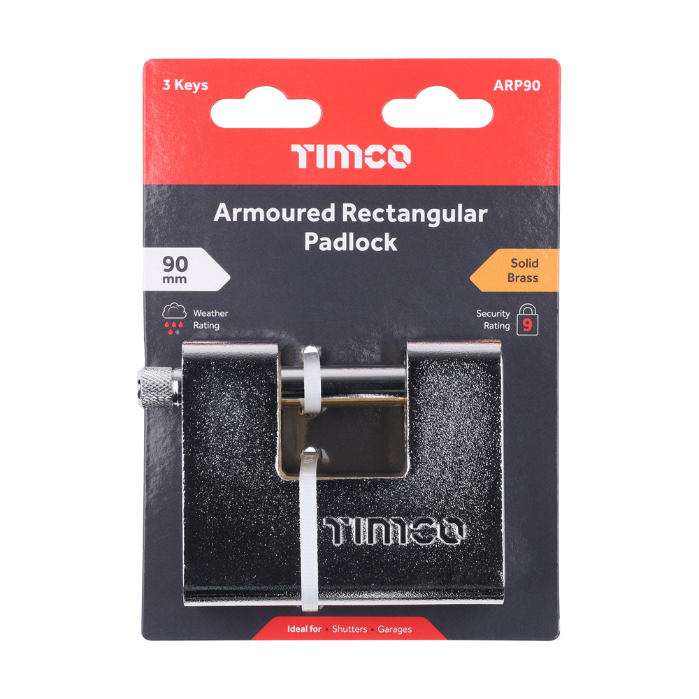 Armoured Rectangle Padlock - Image 2