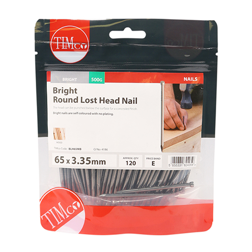 Round Lost Head Nail - Bright - Image 2