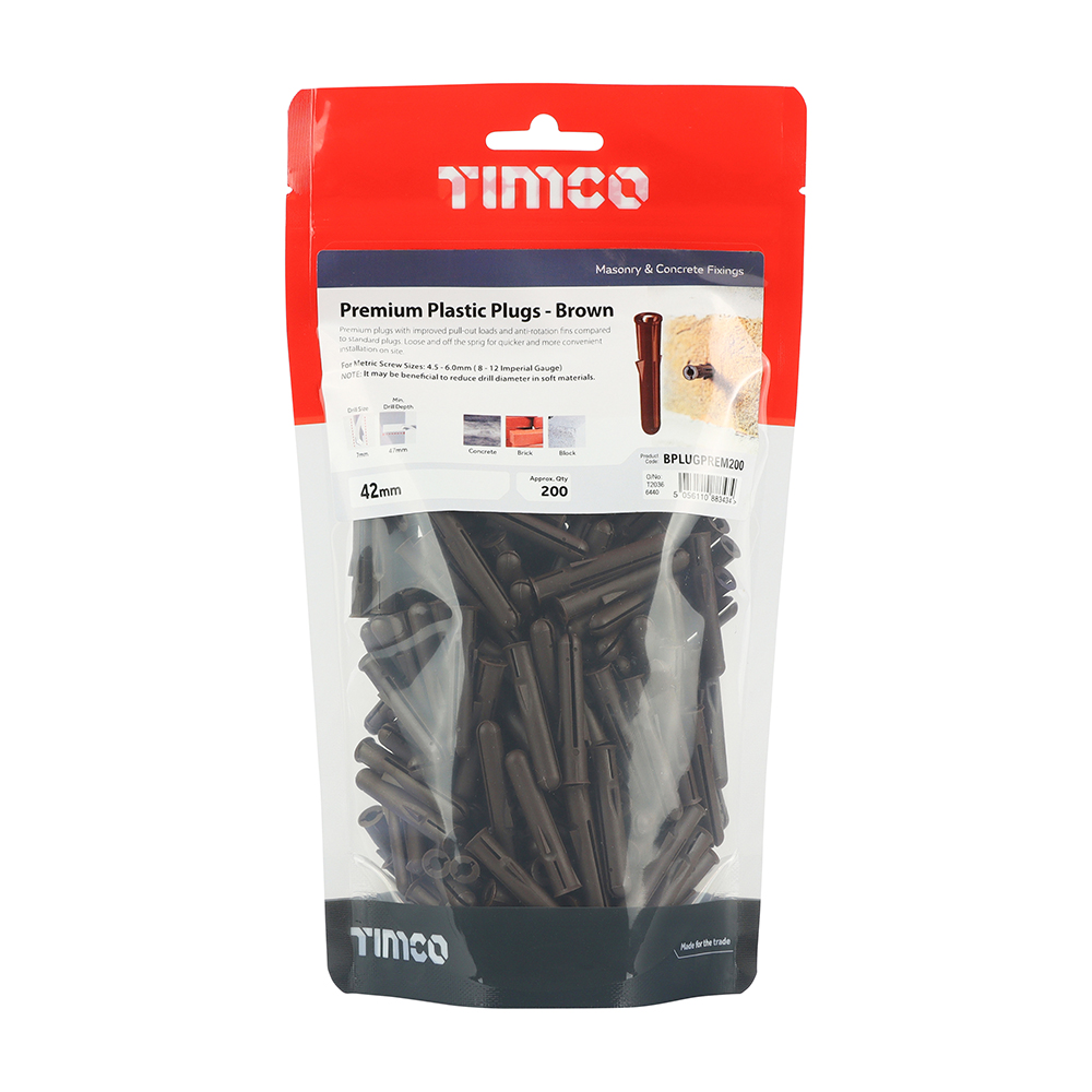 Premium Plastic Plugs - Brown - Image 2