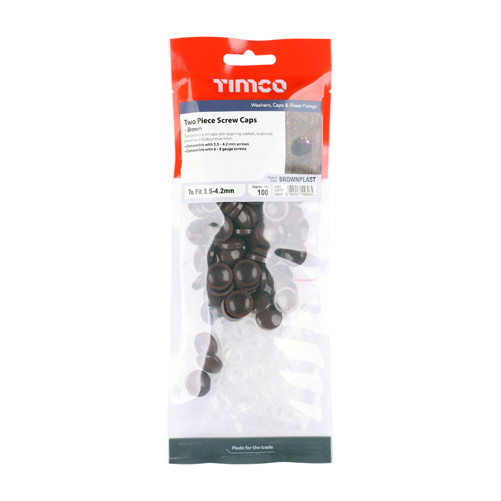 Two Piece Screw Cap - Brown - Image 2