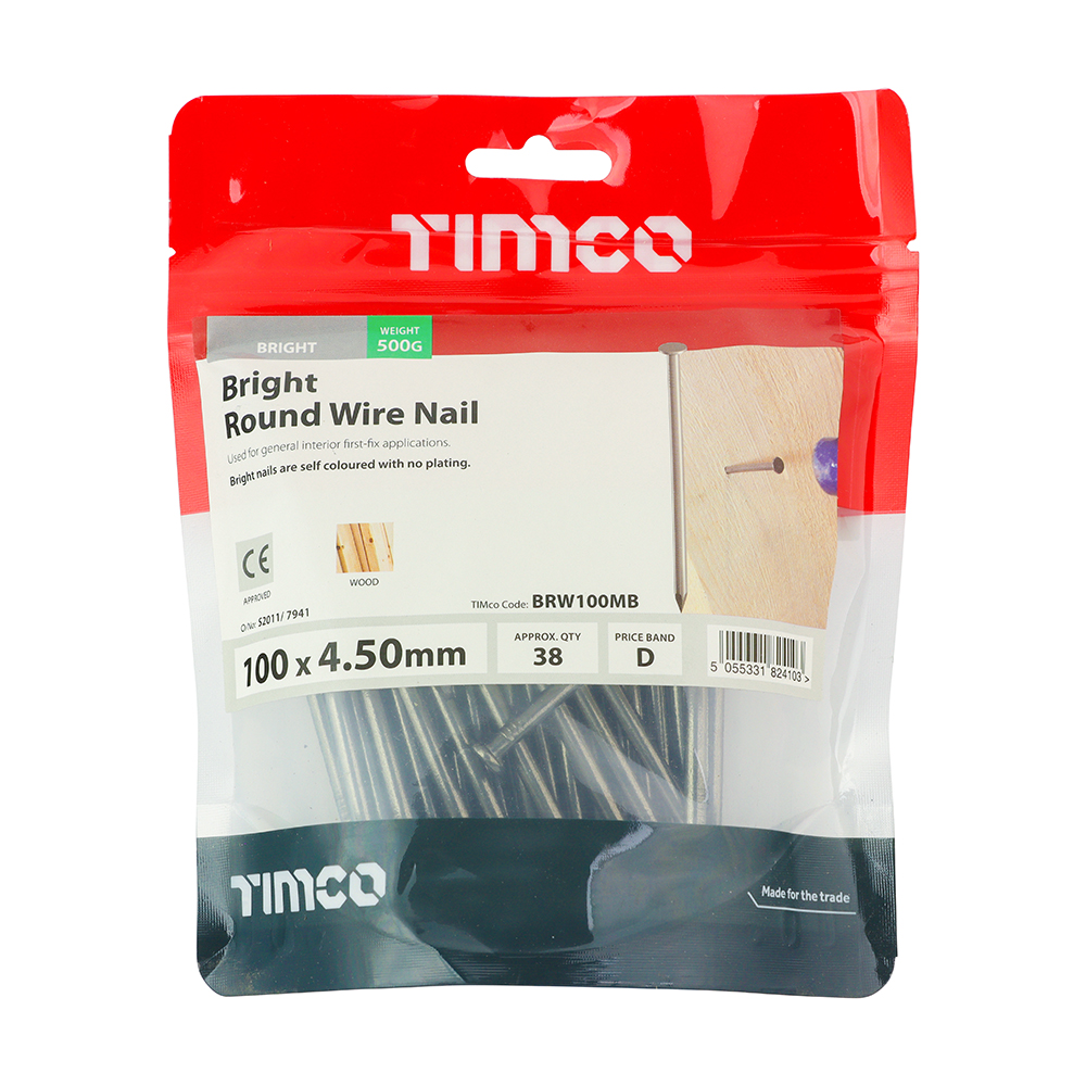 Round Wire Nail - Bright - Image 2