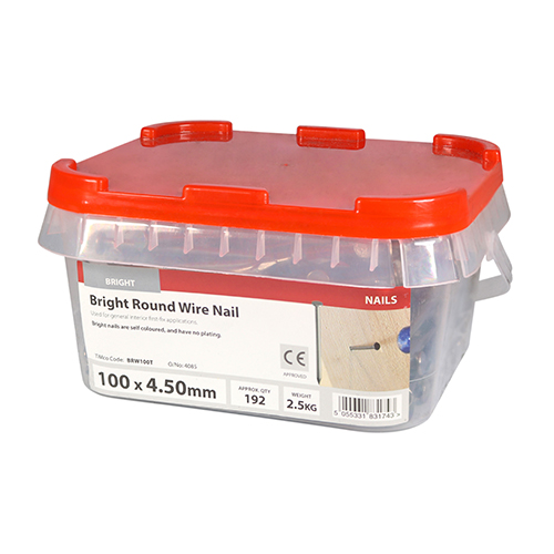 Round Wire Nail - Bright - Image 2