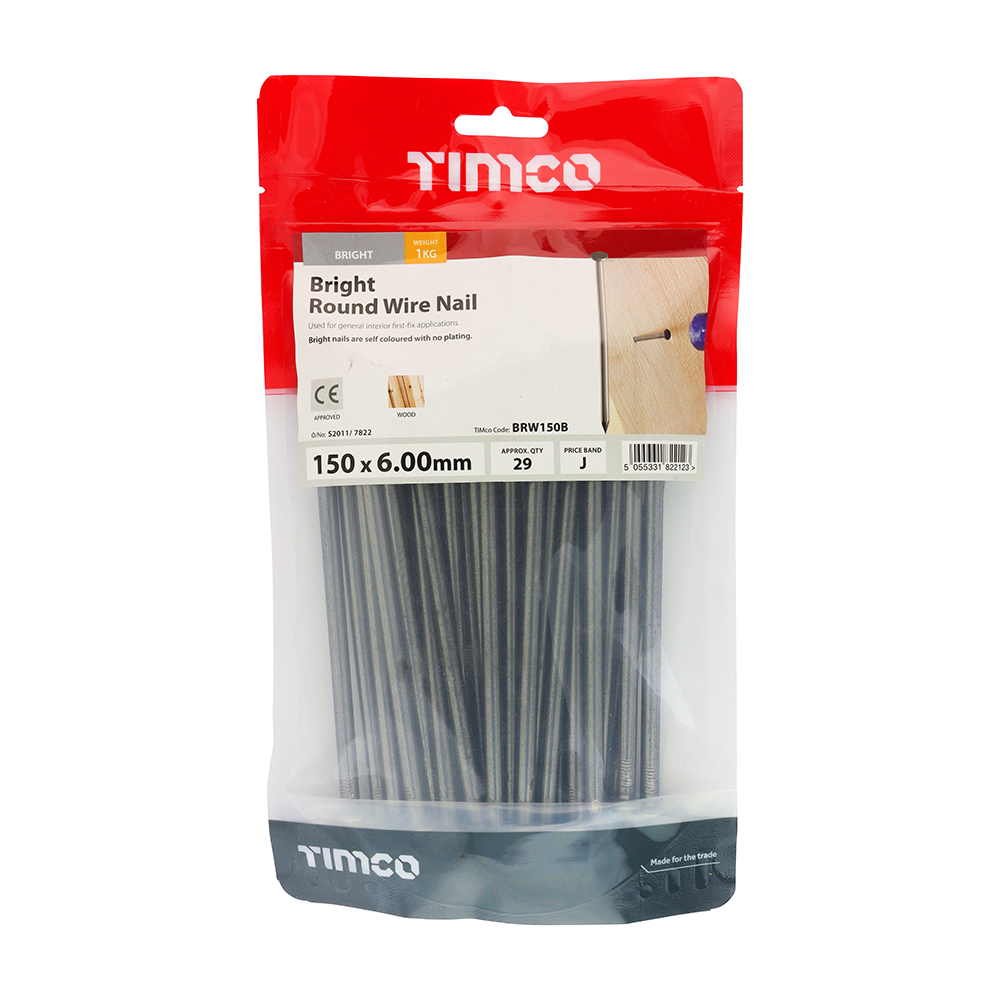 Round Wire Nail - Bright - Image 2