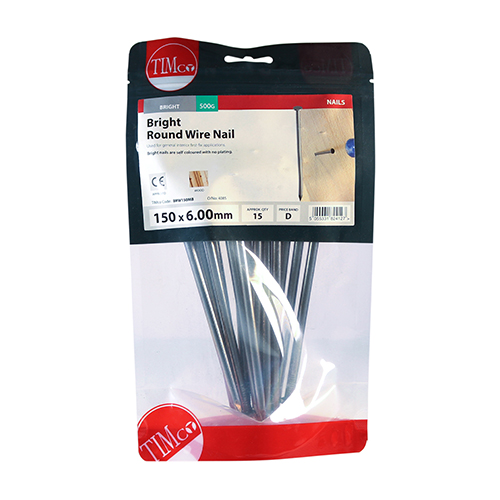 Round Wire Nail - Bright - Image 2