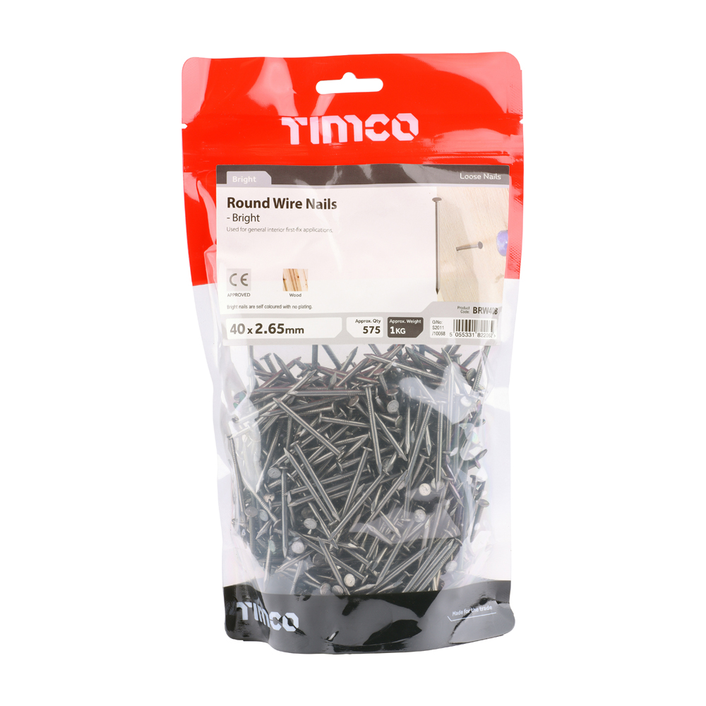 Round Wire Nail - Bright - Image 2