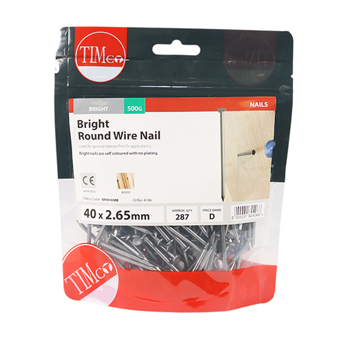 Round Wire Nail - Bright - Image 2