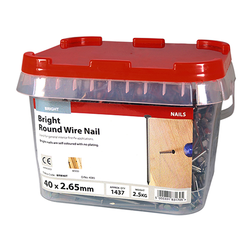 Round Wire Nail - Bright - Image 2