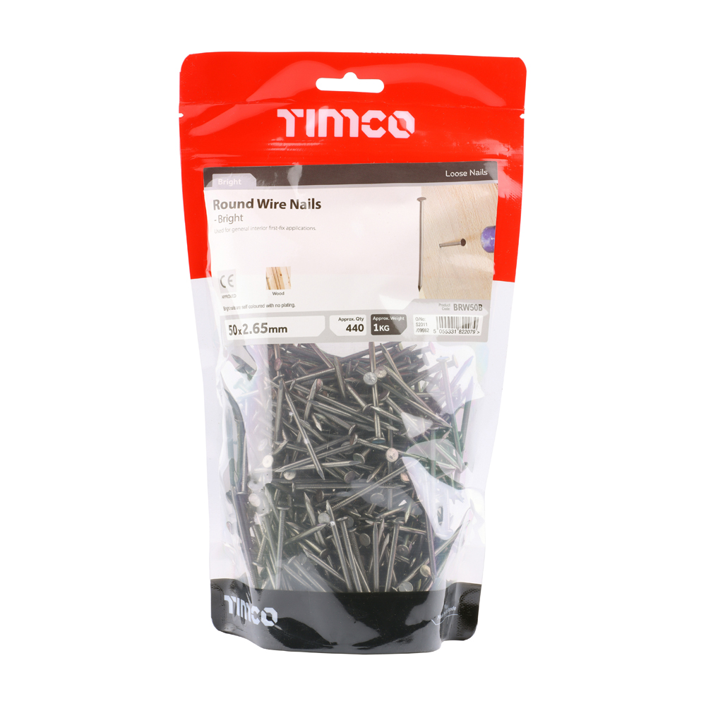 Round Wire Nail - Bright - Image 2