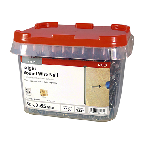 Round Wire Nail - Bright - Image 2