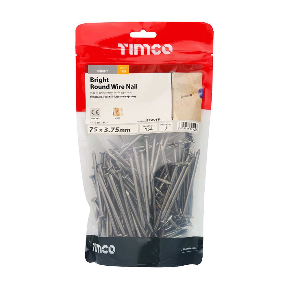 Round Wire Nail - Bright - Image 2