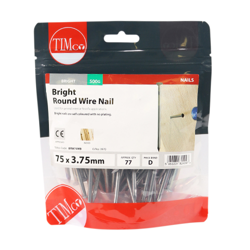 Round Wire Nail - Bright - Image 2