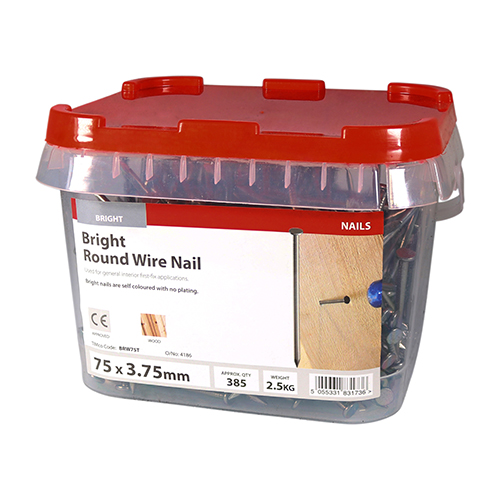 Round Wire Nail - Bright - Image 2
