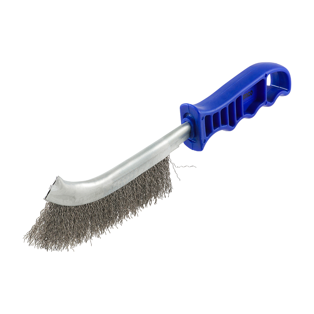 Blue Handle Wire Brush S/Steel