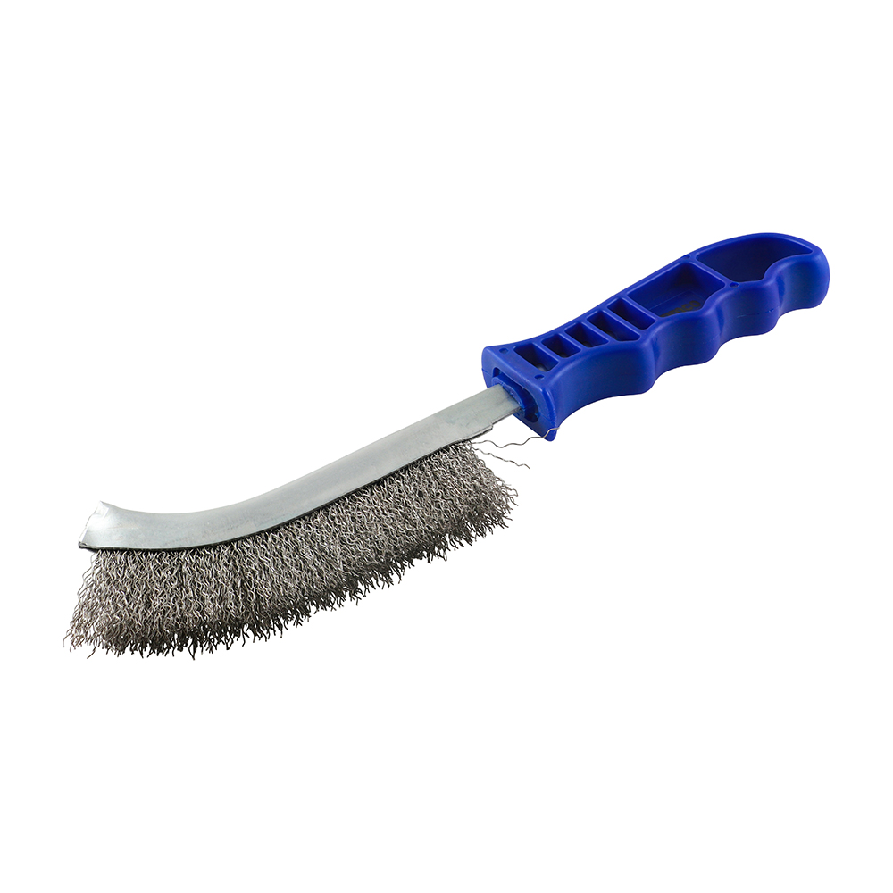 Blue Handle Wire Brush S/Steel - Image 2