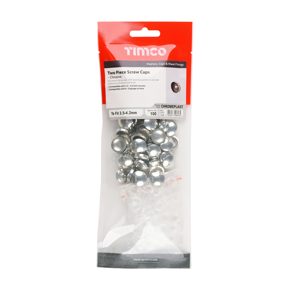 Two Piece Screw Cap - Chrome - Image 2