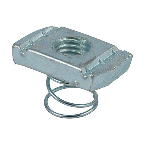 Channel Nut Short Spring BZP