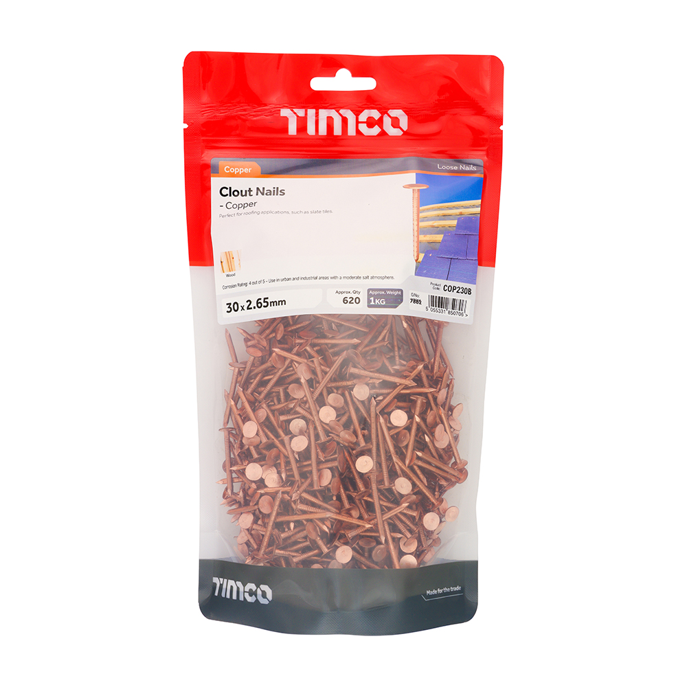 Clout Nail - Copper - Image 2
