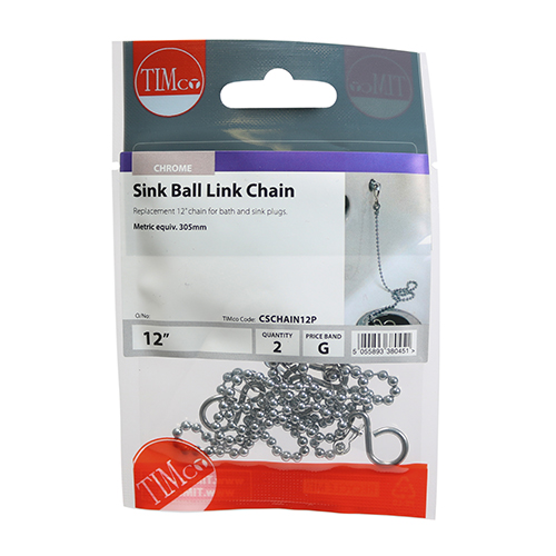 Sink Ball Link Chains - Chrome - Image 2