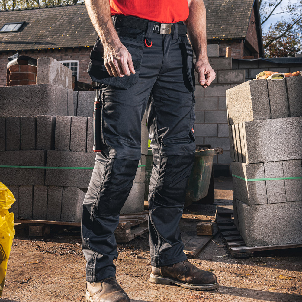Craftsman Trousers -Grey/Black - Image 4