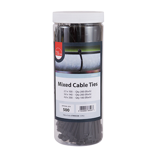 Cable Tie Mixed Set of 500 - Image 2