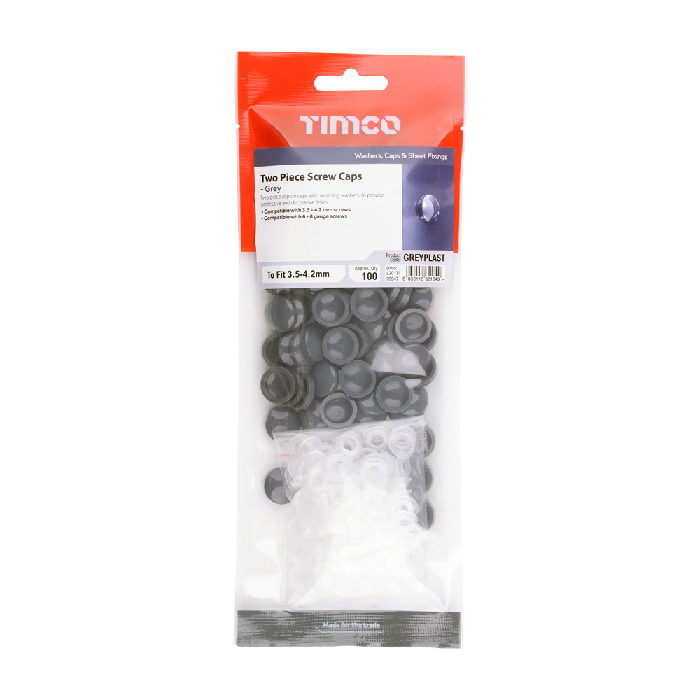 Two Piece Screw Cap - Grey - Image 2