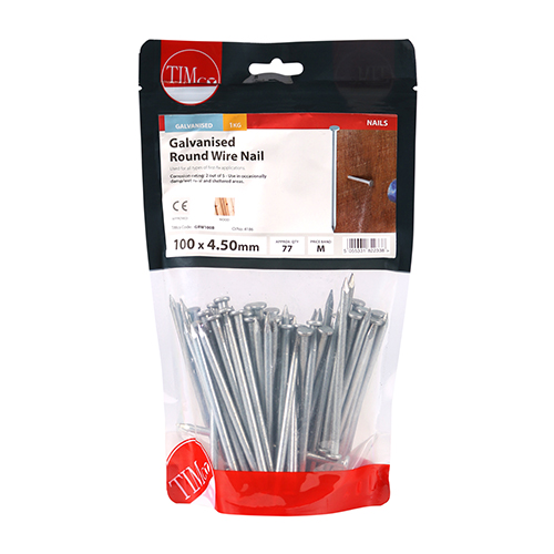 Round Wire Nail - Galvanised - Image 2