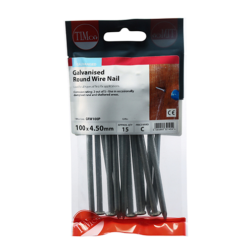 Round Wire Nail - Galvanised - Image 2