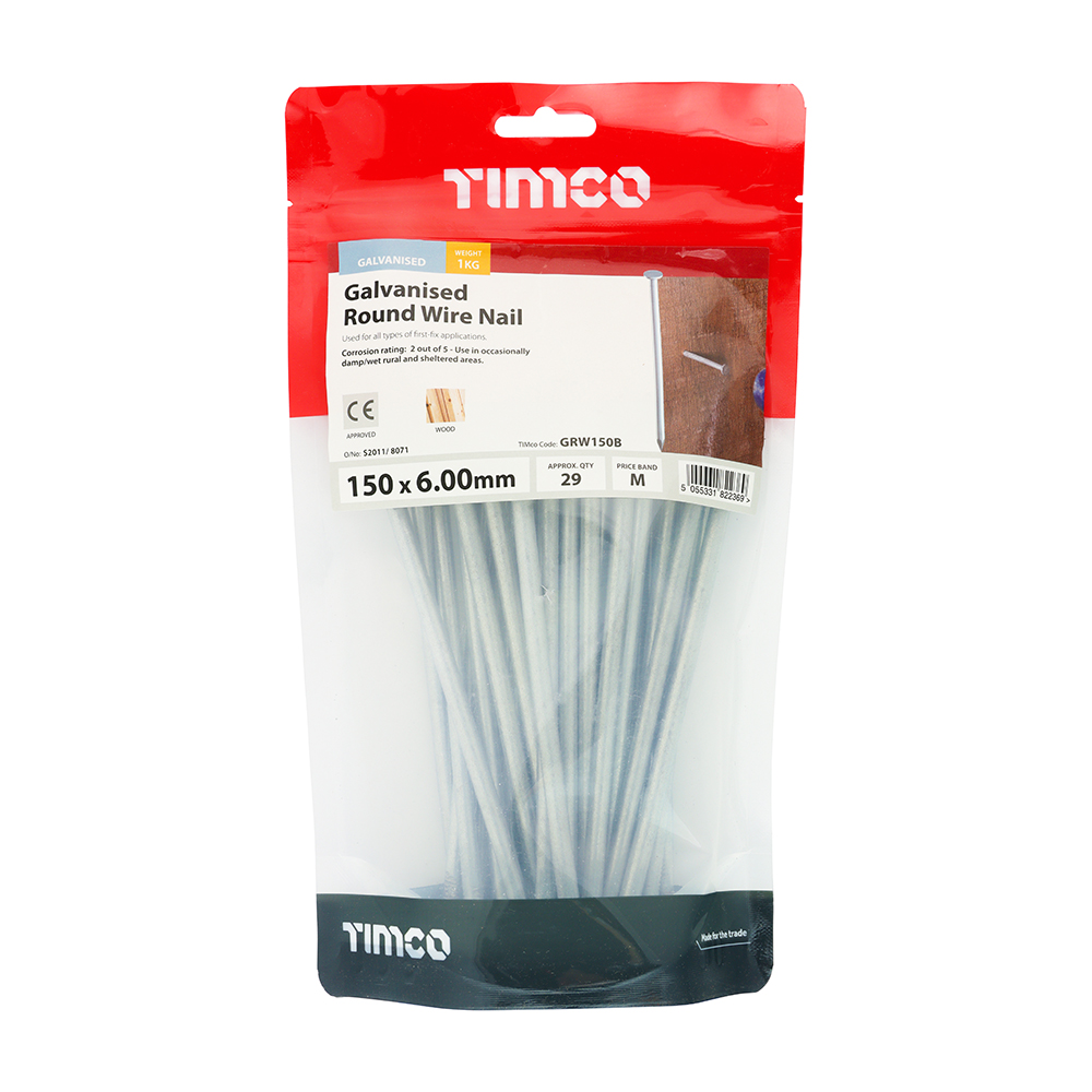 Round Wire Nail - Galvanised - Image 2