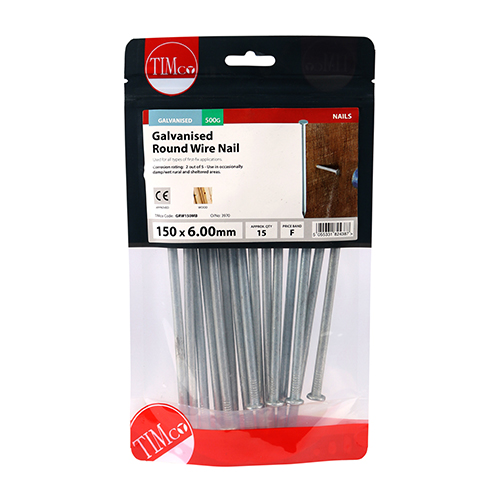 Round Wire Nail - Galvanised - Image 2