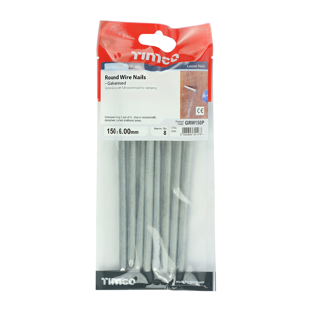 Round Wire Nail - Galvanised - Image 2