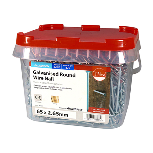 Round Wire Nail - Galvanised - Image 2