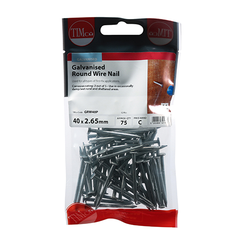 Round Wire Nail - Galvanised - Image 2