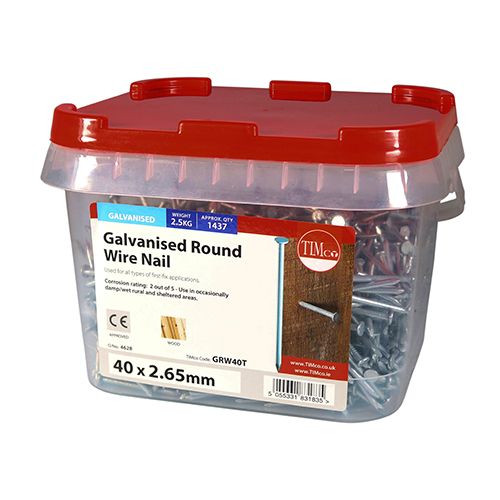 Round Wire Nail - Galvanised - Image 2
