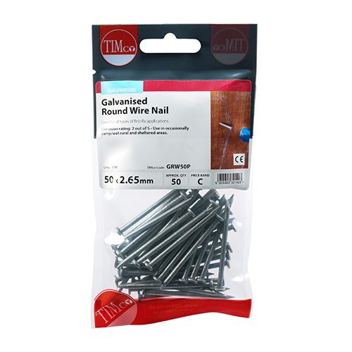 Round Wire Nail - Galvanised - Image 2