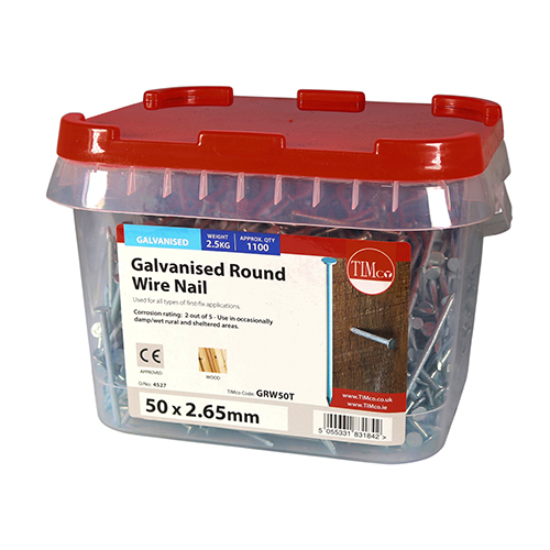 Round Wire Nail - Galvanised - Image 2