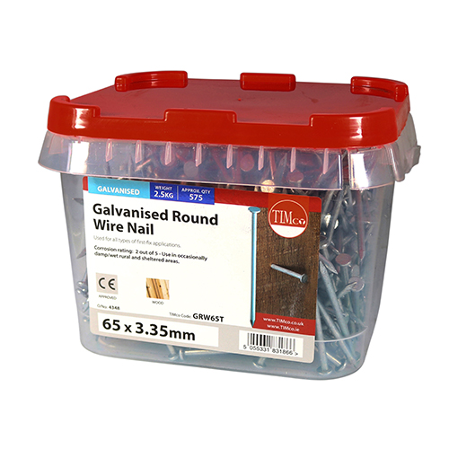 Round Wire Nail - Galvanised - Image 2