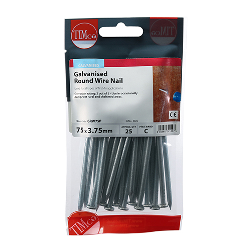Round Wire Nail - Galvanised - Image 2