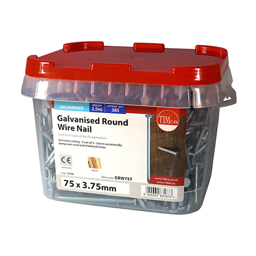 Round Wire Nail - Galvanised - Image 2