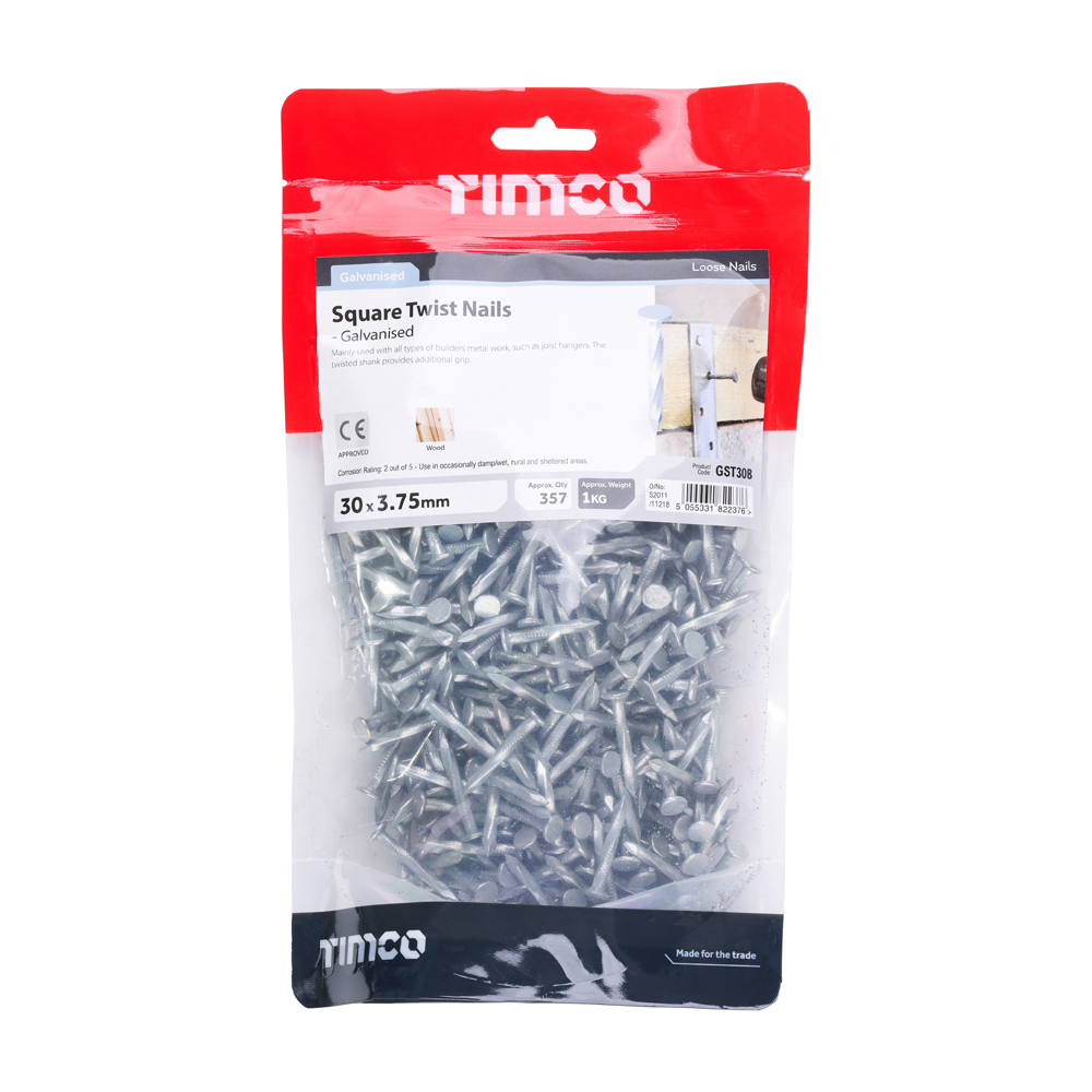Square Twist Nail - Galvanised - Image 2