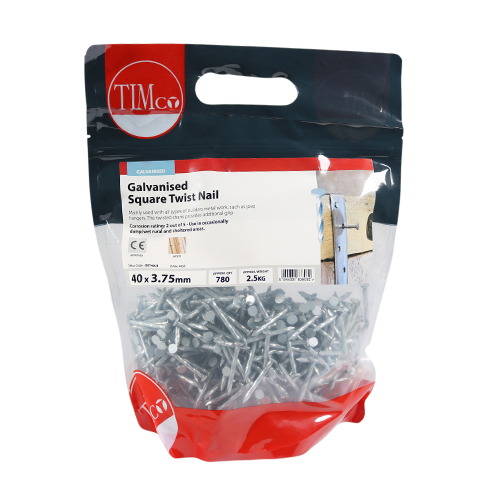 Square Twist Nail - Galvanised - Image 2
