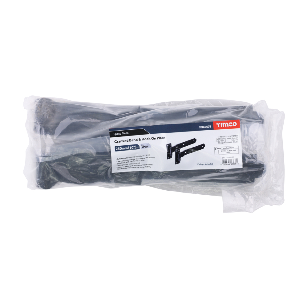 Cranked Band Hook Plate Black - Image 3