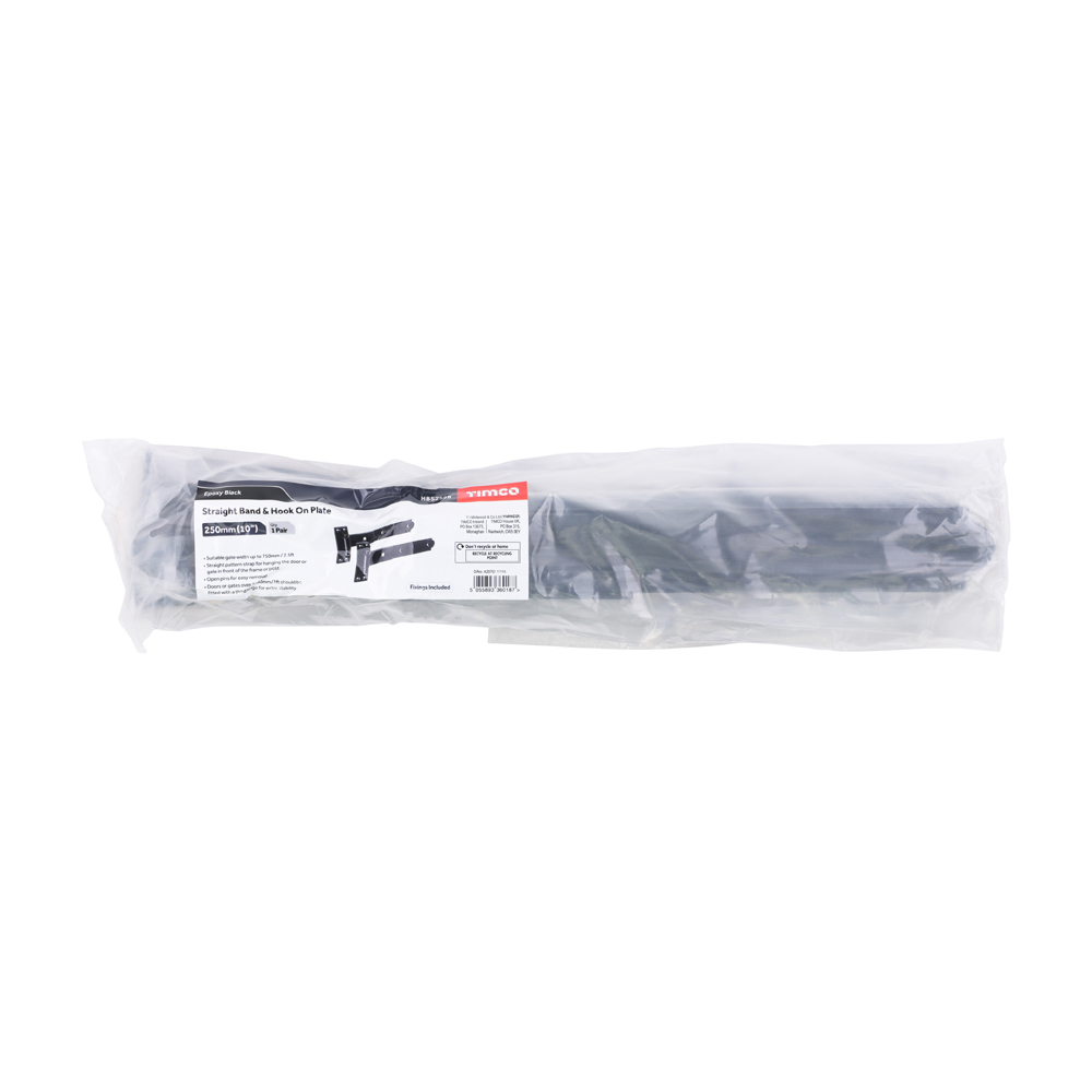 Straight Band Hook Plate Black - Image 3